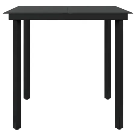 Ensemble à manger de jardin avec coussins 3 pcs noir