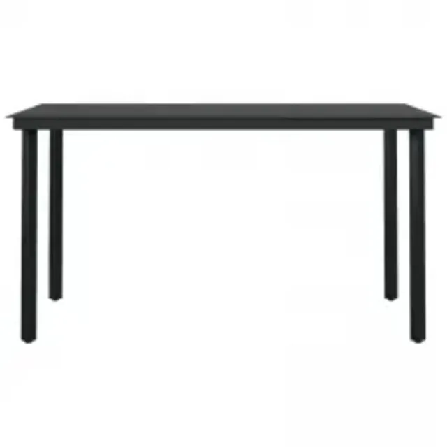 Ensemble à manger de jardin avec coussins 7 pcs Noir