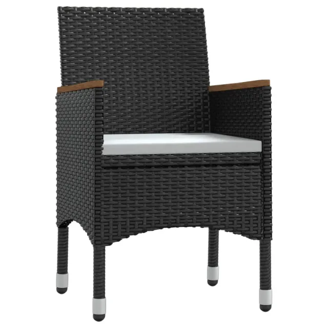 Ensemble à manger de jardin avec coussins 9 pcs noir