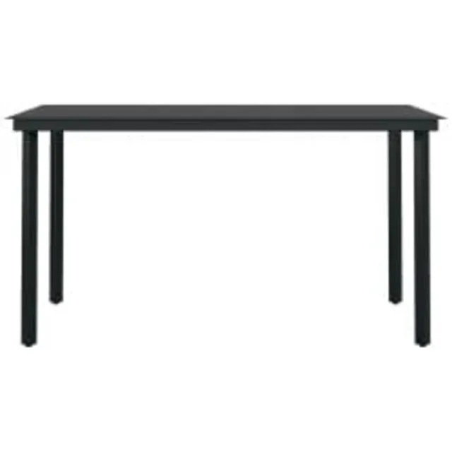 Ensemble à manger de jardin et coussins 5pcs Gris/noir