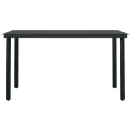 Ensemble à manger de jardin et coussins 5pcs Gris/noir