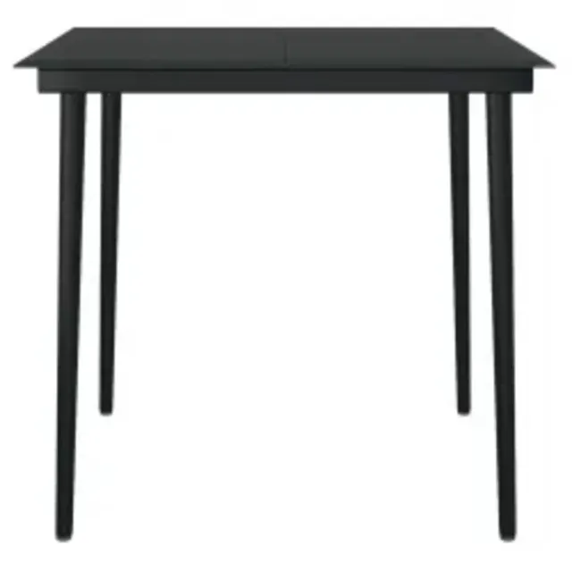 Ensemble à manger de jardin avec coussins 5 pcs Noir