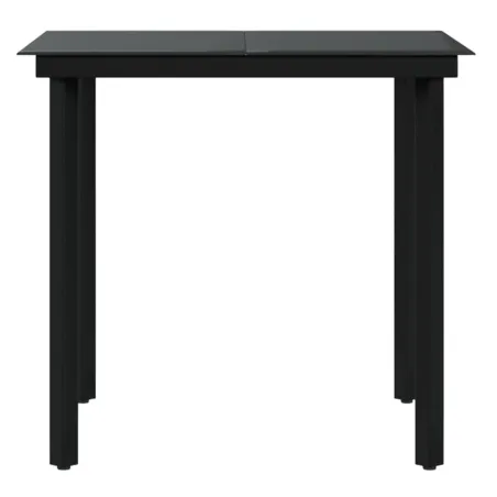 Ensemble à manger de jardin avec coussins 3 pcs noir