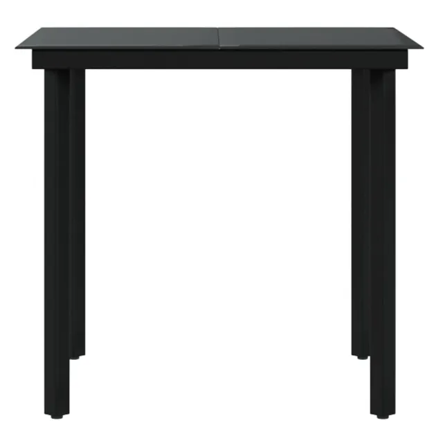 Ensemble à manger de jardin et coussins 3 pcs Gris et noir