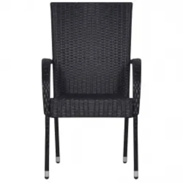 Ensemble à manger de jardin 5 pcs Noir