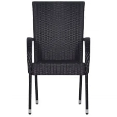 Ensemble à manger de jardin 5 pcs Noir