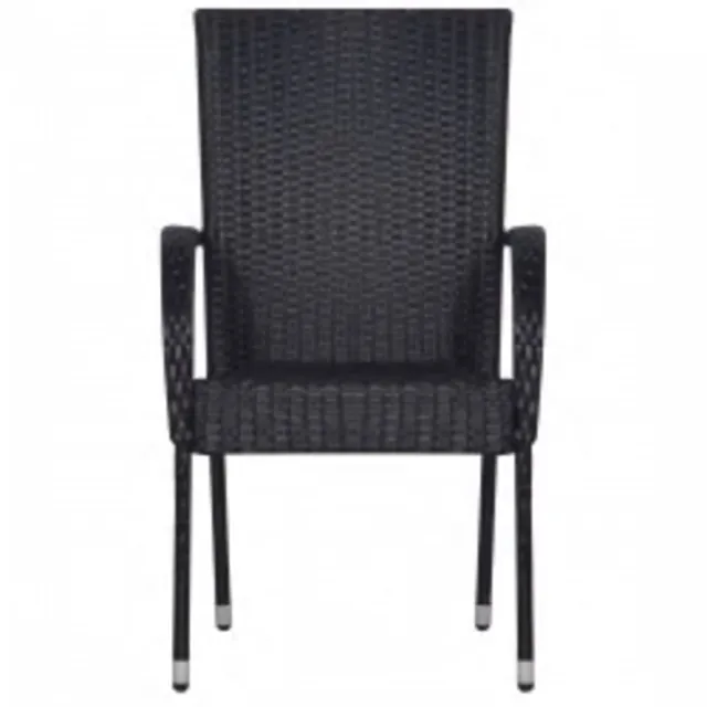 Ensemble à manger de jardin 7 pcs Noir