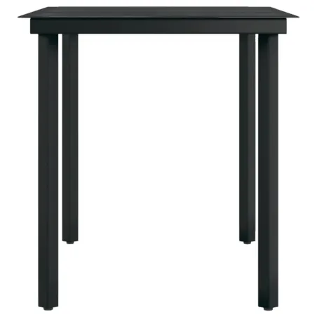 Ensemble à manger de jardin 7 pcs Marron et noir