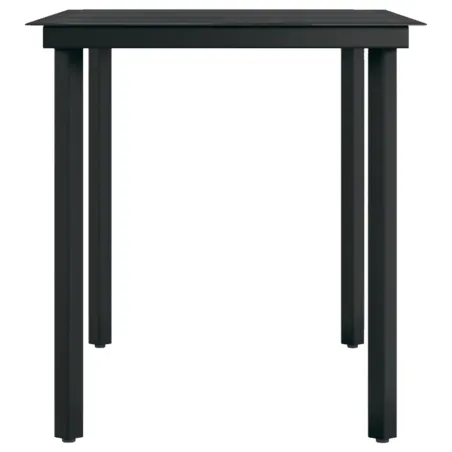 Ensemble à manger de jardin 7 pcs Gris et noir