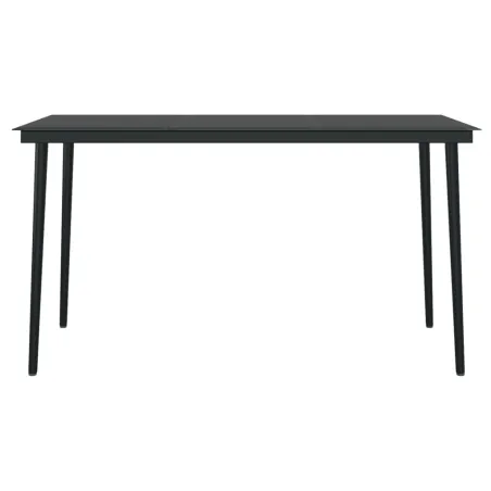 Ensemble à manger de jardin 5 pcs Noir