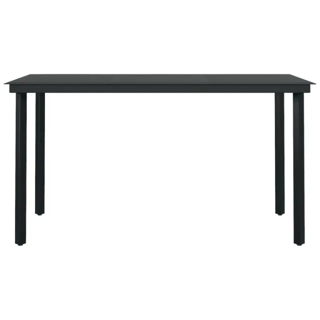 Ensemble à manger de jardin avec coussins 7 pcs Noir