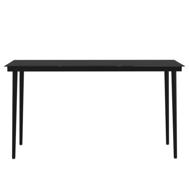 Ensemble à manger de jardin avec coussins 7 pcs Noir