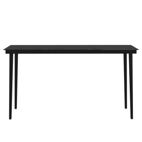 Ensemble à manger de jardin avec coussins 7 pcs Noir