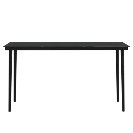 Ensemble à manger de jardin avec coussins 7 pcs Noir