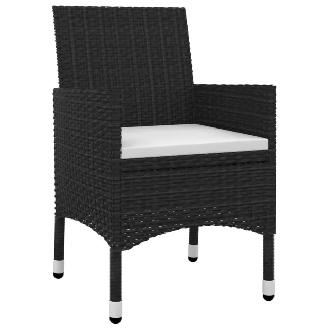 Ensemble à manger de jardin coussins 7 pcs Résine tressée Verre