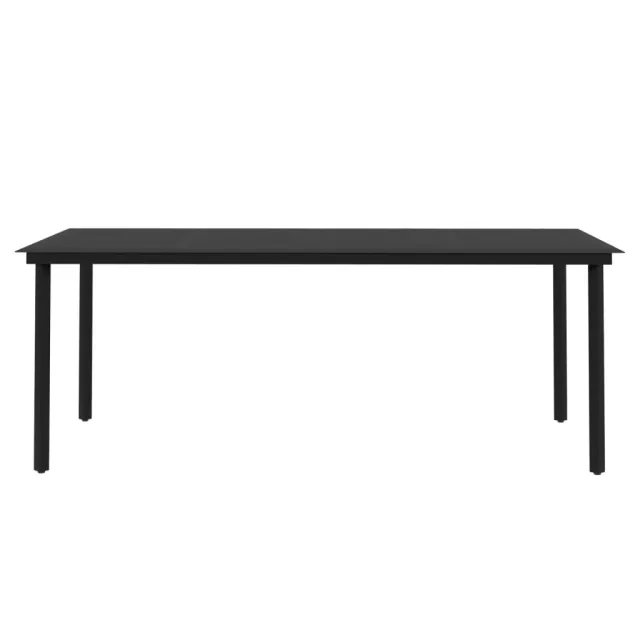 Ensemble à manger de jardin coussins 7 pcs Résine tressée Verre