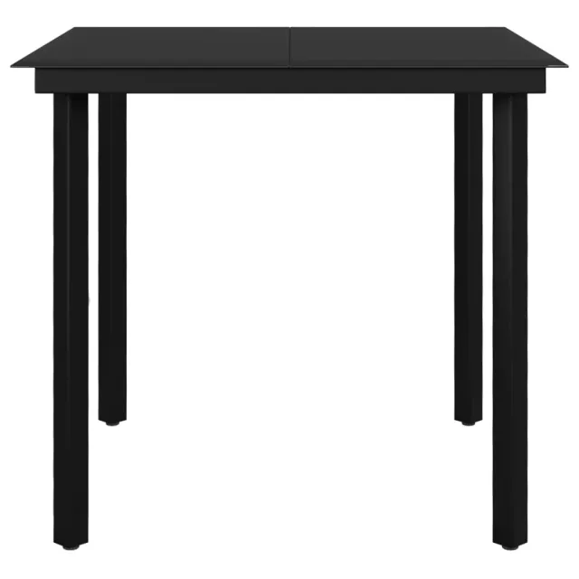 Ensemble à manger de jardin coussins 3 pcs Résine tressée Verre