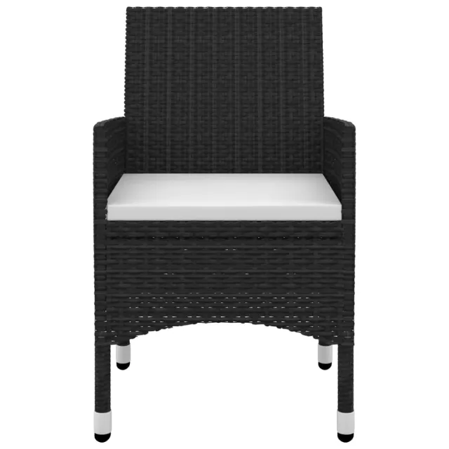 Ensemble à manger de jardin coussins 5 pcs Résine tressée Verre