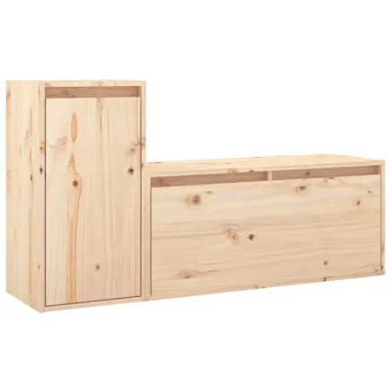 Meubles TV 2 pcs Bois massif de pin 2