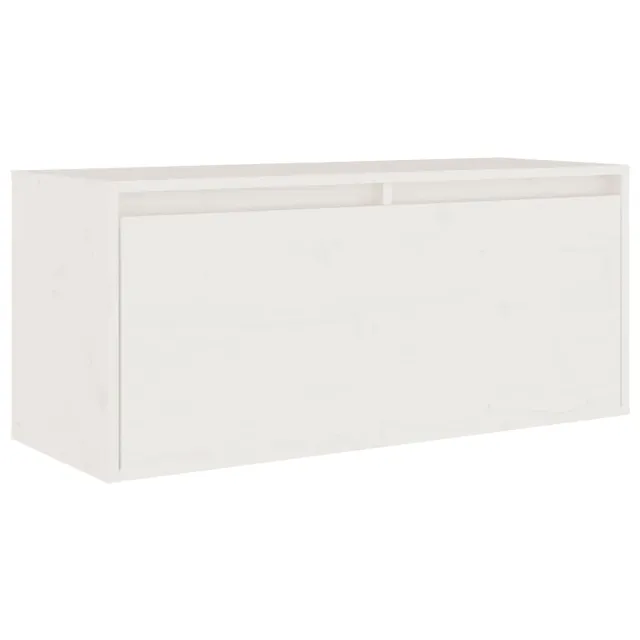 Meubles TV 2 pcs Blanc Bois massif de pin