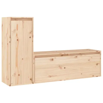 Meubles TV 2 pcs Bois massif de pin 2