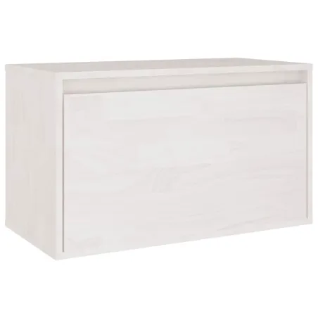 Meubles TV 3 pcs Blanc Bois massif de pin
