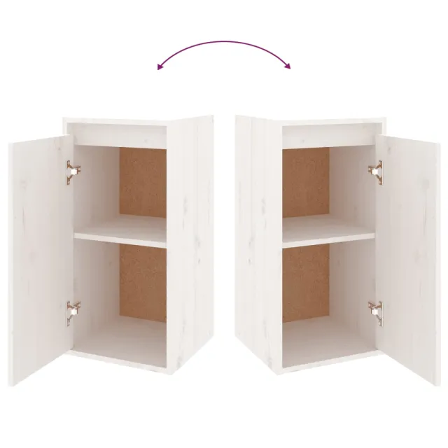 Meubles TV 2 pcs Blanc Bois massif de pin