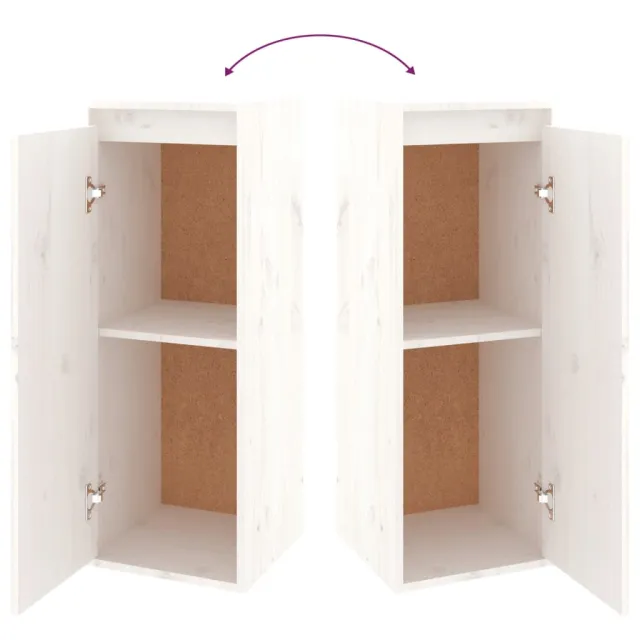 Meubles TV 2 pcs Blanc Bois massif de pin