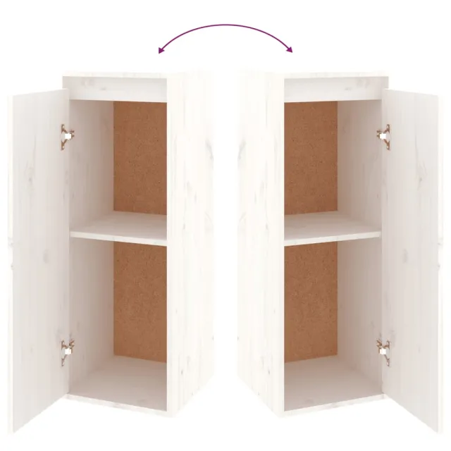 Meubles TV 3 pcs Blanc Bois massif de pin