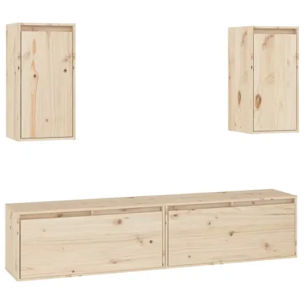Meubles TV 4 pcs Bois massif de pin 2