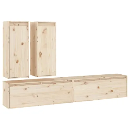 Meubles TV 4 pcs Bois massif de pin 2