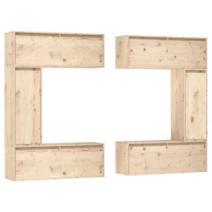 Meubles TV 6 pcs Bois massif de pin 2