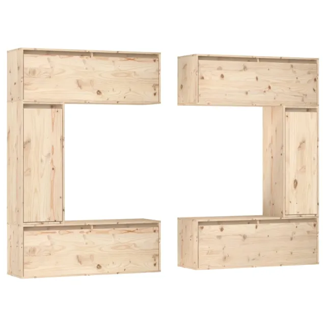 Meubles TV 6 pcs Bois massif de pin