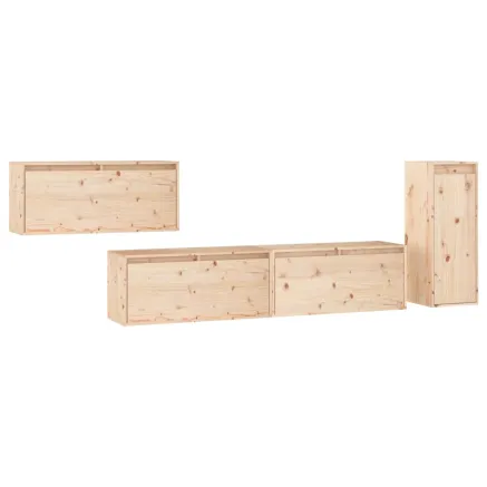 Meubles TV 4 pcs Bois massif de pin 2