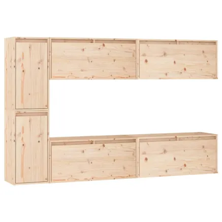 Meubles TV 6 pcs Bois massif de pin 2