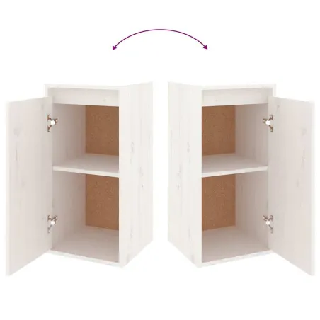 Meubles TV 4 pcs Blanc Bois massif de pin