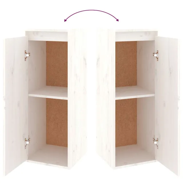 Meubles TV 4 pcs Blanc Bois massif de pin