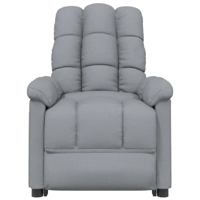 Fauteuil de massage inclinable Gris clair Tissu