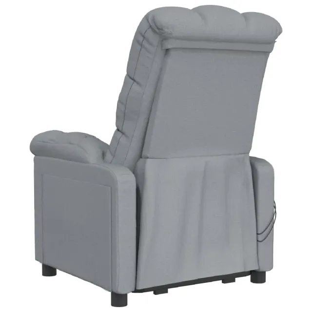 Fauteuil de massage inclinable Gris clair Tissu