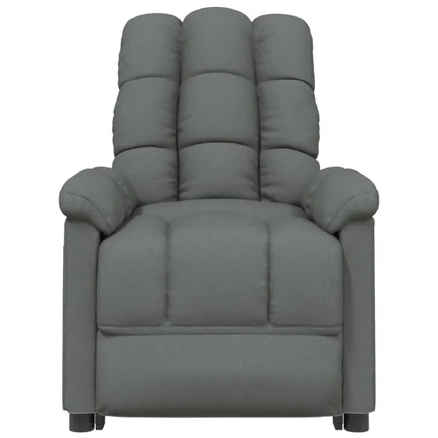 Fauteuil de massage inclinable Gris foncé Tissu