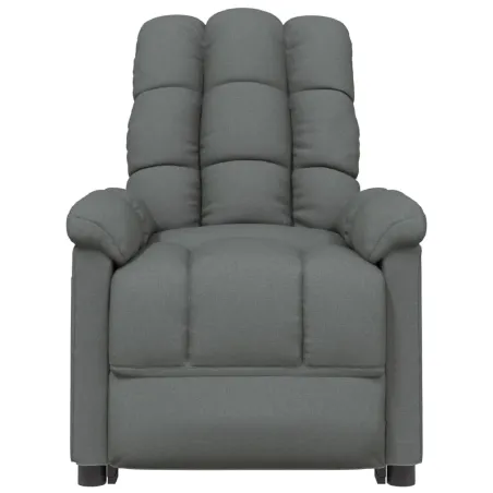Fauteuil de massage inclinable Gris foncé Tissu