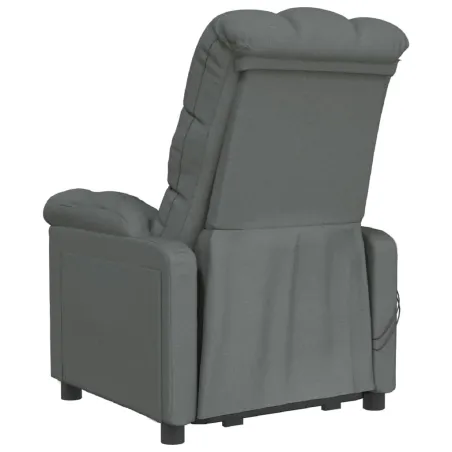 Fauteuil de massage inclinable Gris foncé Tissu