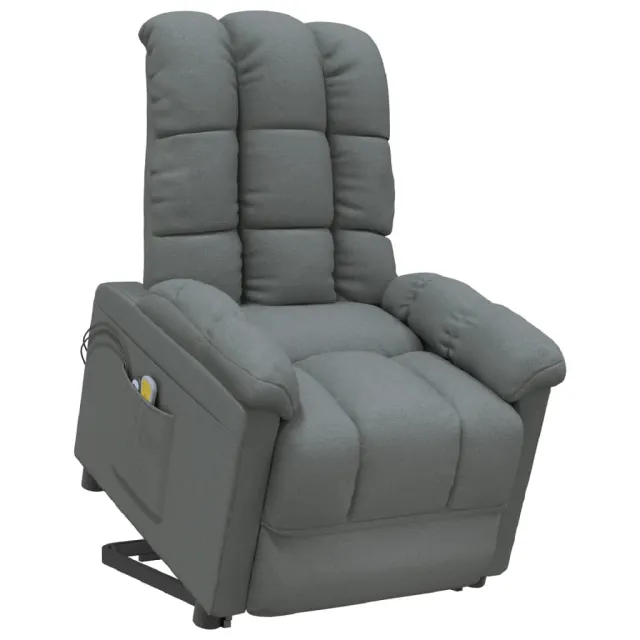 Fauteuil de massage inclinable Gris foncé Tissu