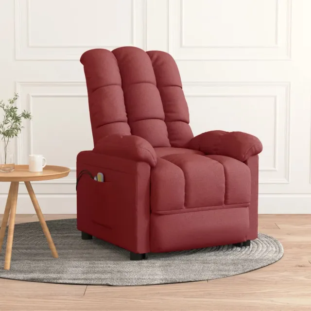 Fauteuil de massage Rouge bordeaux Tissu