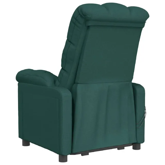 Fauteuil de massage Vert foncé Tissu