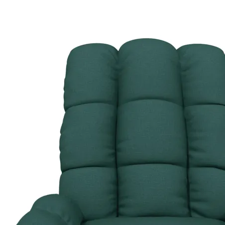 Fauteuil de massage Vert foncé Tissu