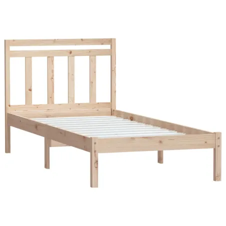 Cadre de lit sans matelas bois massif 100x200 cm