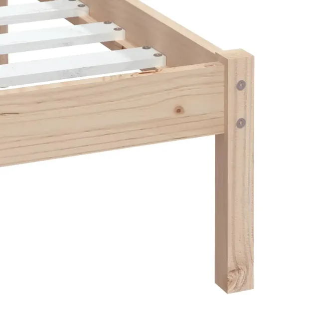 Cadre de lit sans matelas bois massif 100x200 cm