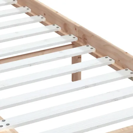 Cadre de lit sans matelas bois massif 120x200 cm