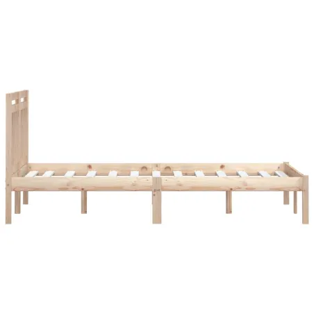 Cadre de lit sans matelas bois massif 160x200 cm